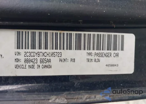 2012 Dodge Challenger R/T из США, поврежденный, VIN 2C3CDYBTXCH105723